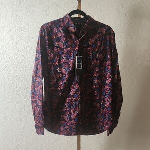 Ricky Singh Men's Floral Button-Down Shirt - Vibrant Multicolor.